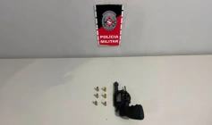 Arma apreendida pela polícia militar em Santa Rita 