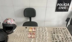 Drogas apreendidas em ação da PM
