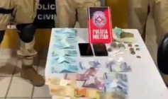 Drogas apreendidas em ação da PM