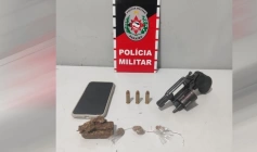 Arma de fogo apreendida pela polícia militar em Mamanguape 