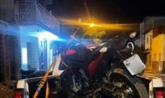 Motocicleta recuperada em ação da Polícia Militar