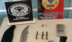 Prisão de suspeito por posse ilegal de arma de fogo