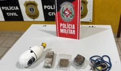 Drogas apreendidas pela polícia militar em Catolé do Rocha 
