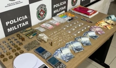 Material ilícito apreendido em ação da Polícia Militar