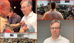 Júnior Araújo sendo homenageado pela PM da Paraíba