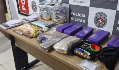 Drogas apreendidas pela polícia militar em Sousa 