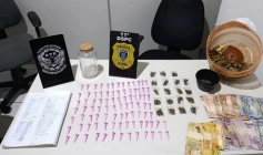 Drogas apreendidas pela Polícia Civil em Boqueirão 