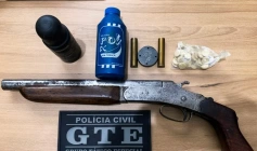 Material ilícito apreendido em ação da Polícia Civil