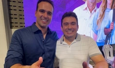 Governador, Lucas Ribeiro, e Helder Carvalho, prefeito de Sousa