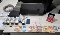 Material ilícito apreendido em ação da Polícia Militar