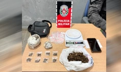 Material apreendido em ação da Polícia Militar