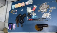 Material ilícito apreendido em ação da Polícia Militar
