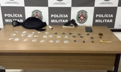 Drogas e simulacros apreendidos pela polícia militar em João Pessoa 