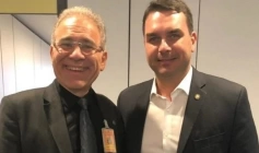Marcelo Queiroga, e Flavio Bolsonaro