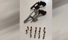 Armas e munições apreendidas em ação da PM