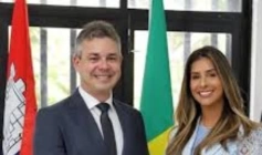 Ex-prefeito de Cabedelo, André Coutinho e a ex-vice-prefeita Camila Holanda