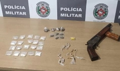 Apreensão de arma de fogo e entorpecentes durante operação