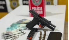Material ilícito apreendido em ação da Polícia Militar
