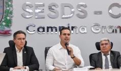 Lucas Ribeiro apresentando resultados da Segurança