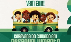 Caravana do Cuidado voltada ao desenvolvimento infantil nas escolas, em Aparecida 