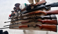 Armas apreendidas pela polícia militar em Sumé 