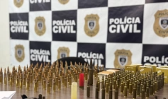 Munições apreendidas pela polícia civil em João Pessoa 