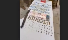 Drogas apreendidas em ação da PM