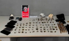 Drogas apreendidas pela polícia militar em Bayeux 