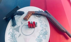 Armas apreendidas pela polícia militar em Aroeiras 