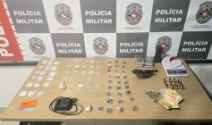 Drogas apreendidas pela polícia militar na Capital 