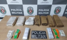 Drogas apreendidas pela polícia militar em João Pessoa 