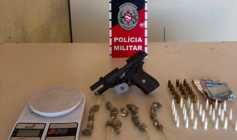 Arma de fogo apreendida pela polícia militar em Santa Rita 