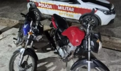 Motocicletas apreendidas em ação da PM