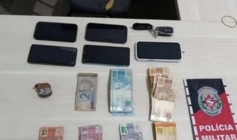 Material ilícito apreendido em ação da Polícia Militar