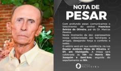 Francisco Selvizo de Oliveira, aos 84 anos