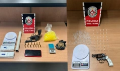 Material apreendido em ação da Polícia Militar