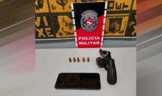 Arma usada em roubo na cidade de Santa Rita