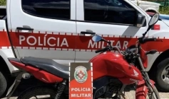 Moto com sinais identificadores adulterados apreendida pela PM