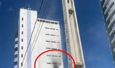 Imagem do incêndio em apartamento no bairro Gato Preto, em Sousa