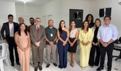 Juiz Bernardo Antonio com a equipe de trabalho
