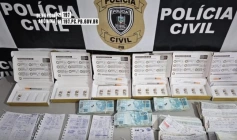 Material ilícito apreendido em ação da Polícia Civil