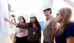 Visita à Escola Municipal Tércia Bonavides, no bairro Valentina Figueiredo