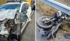Imagens do acidente na BR 230 no município de Santa Luzia 