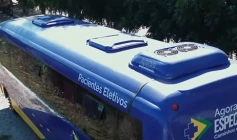Ônibus que transporta os pacientes de Aparecida para João Pessoa 