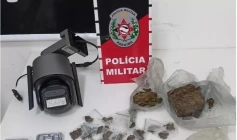 Material ilícito apreendido em ação da PM