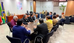 Reunião entre o secretário da Segurança e da Defesa Social da Paraíba e o presidente do TRE-PB