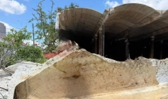 Rompimento de estrutura de concreto da Cagepa