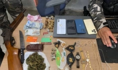 Material ilícito apreendido em ação da PM
