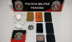 Celulares apreendidos pela polícia militar em Brejo do Cruz 