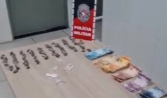 Material ilícito apreendido em ação da PM